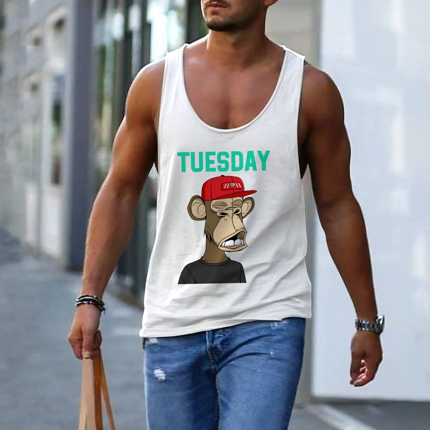Tuesday NFT Print Men's Fashion Tank Top