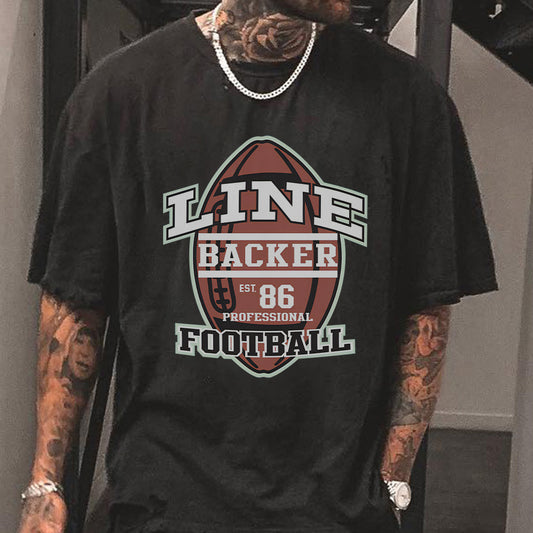 Football Linebacker Men's Short Sleeve T-Shirt