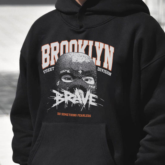 Brooklyn Street Division Brave Men's Fashion Fleeced hoodie 320g