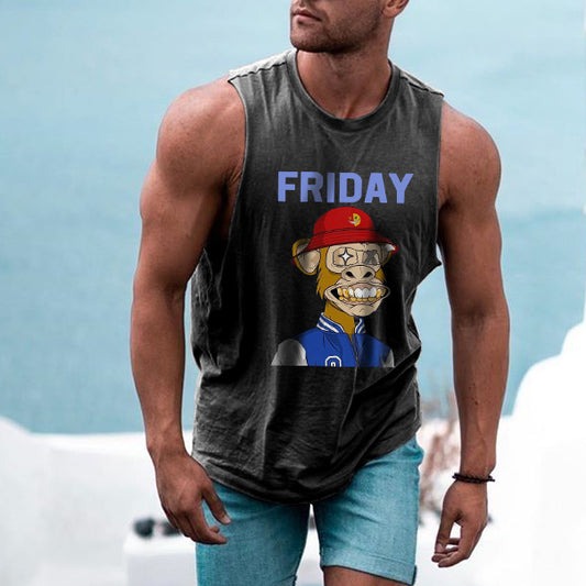 Friday NFT-Inspired Graphic Print Men's Tank Top