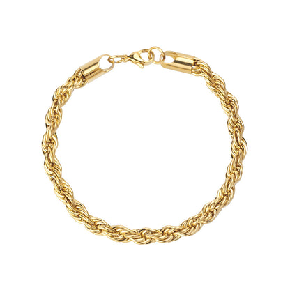 Coarse Twist Chain Bracelet Titanium Steel Trendy Men's Personality Jewelry