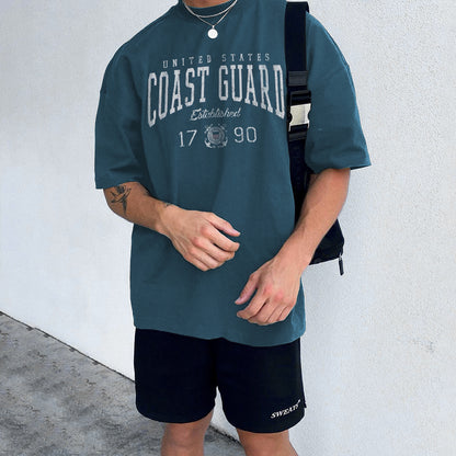 COAST GUARD Letter Graphic Print Men's T-shirt
