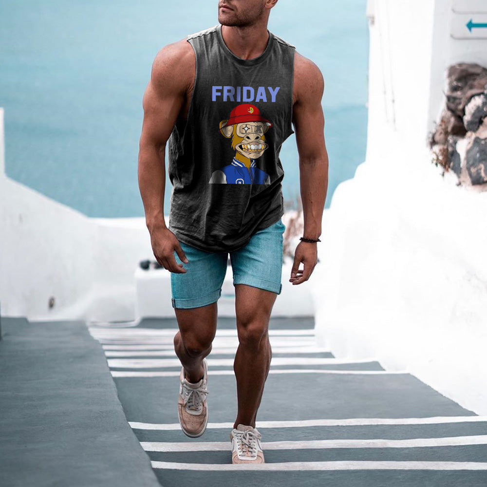 Friday NFT-Inspired Graphic Print Men's Tank Top
