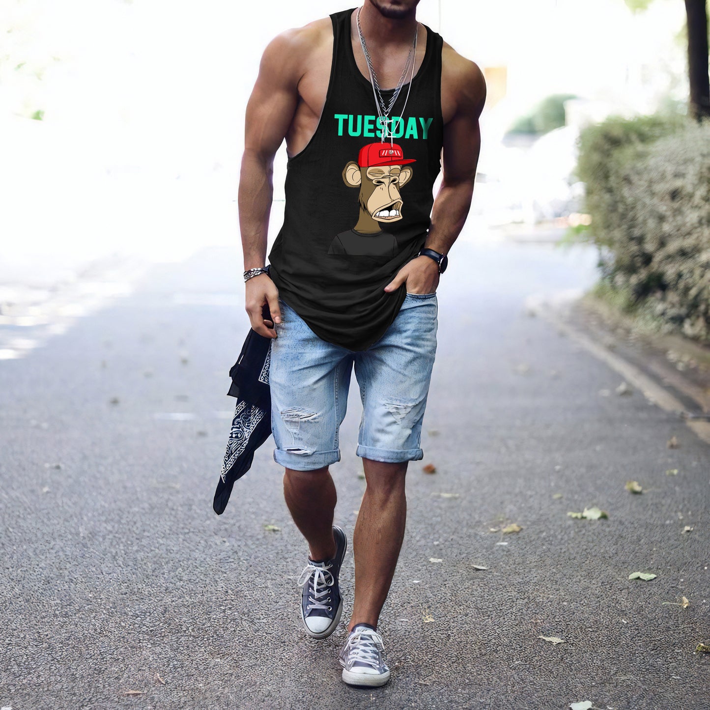 Tuesday NFT Print Men's Fashion Tank Top