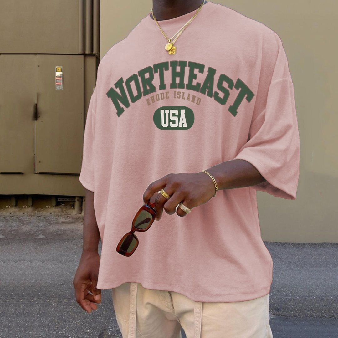 Northeast Phode Island Print Men's Loose Fit T-Shirt